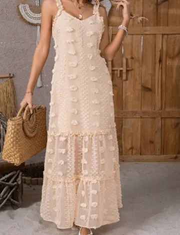 Rochie lunga SHEIN, crem