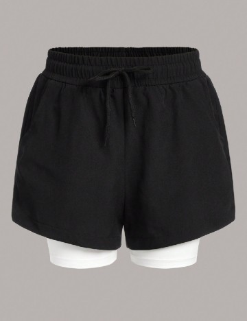 Pantaloni scurti Shein Kids, negru