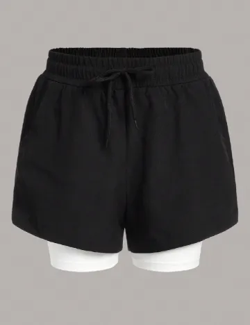 Pantaloni scurti Shein Kids, negru Negru