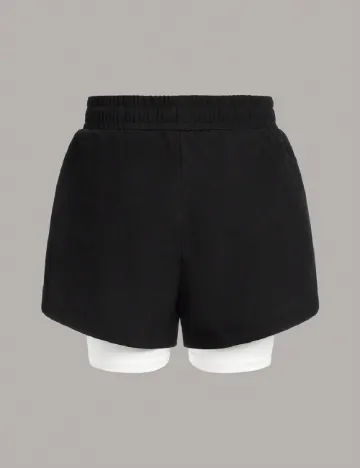 Pantaloni scurti Shein Kids, negru Negru