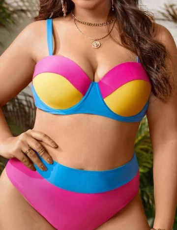 Costum de baie SHEIN CURVE, mix culori