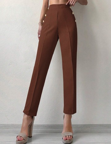 Pantaloni SHEIN, maro