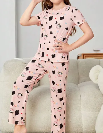 Pijama Shein Kids, roz Rosu