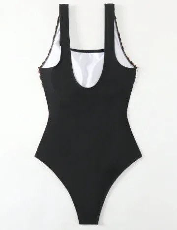 Costum de baie SHEIN, negru Negru