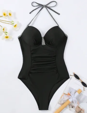 Costum de baie SHEIN, negru Negru