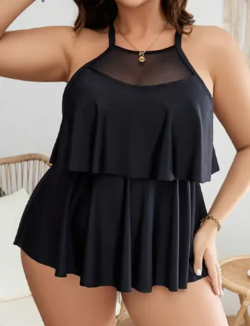 Costum de baie SHEIN CURVE, negru Negru