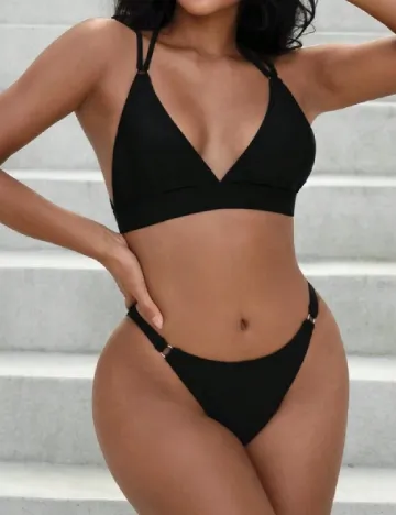 Costum de baie SHEIN, negru Negru