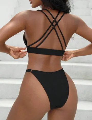 Costum de baie SHEIN, negru Negru