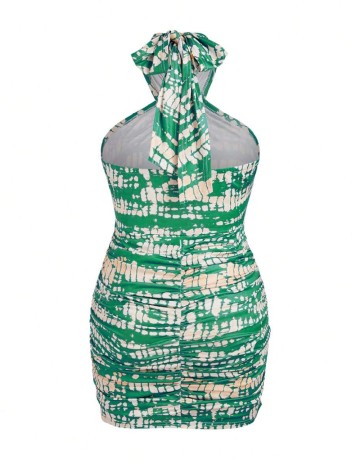 Rochie scurta SHEIN CURVE, verde