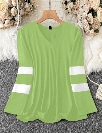 Bluza SHEIN CURVE, verde