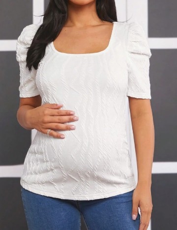 Tricou SHEIN Maternity, alb