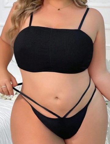 Costum de baie SHEIN CURVE, negru