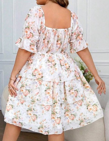 Rochie medie SHEIN CURVE, floral print