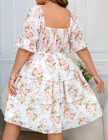 Rochie medie SHEIN CURVE, floral print Floral print