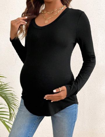 Bluza SHEIN Maternity, negru