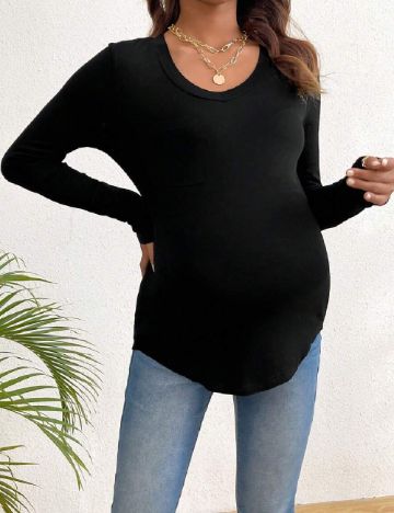 Bluza SHEIN Maternity, negru