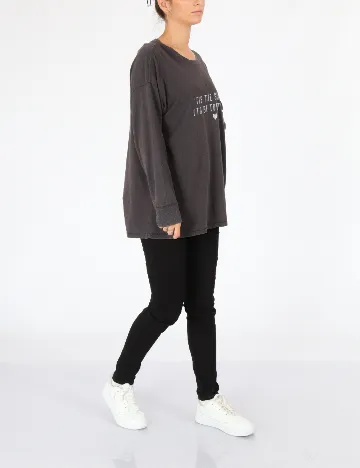 Bluza Oversize Aerie, gri inchis Gri