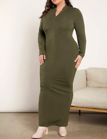 Rochie lunga SHEIN CURVE, verde