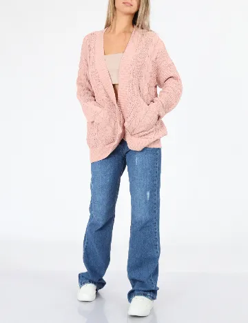 Cardigan American Eagle, roz pudra Roz