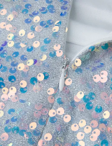 Rochie scurta Double Crazy Plus Size, mix culori