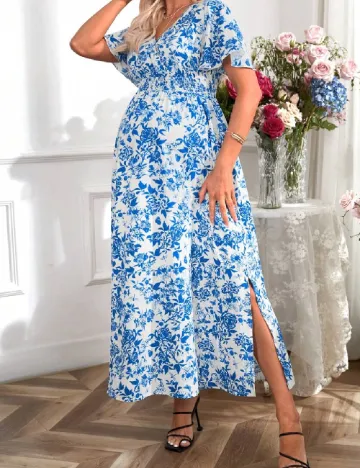 Rochie medie SHEIN Maternity, albastru Albastru