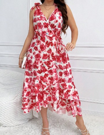 Rochie medie SHEIN CURVE, roz