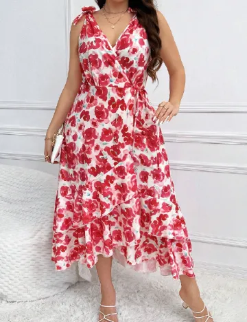 Rochie medie SHEIN CURVE, roz