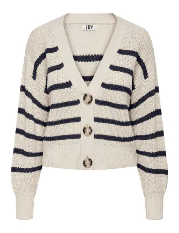 Cardigan Jacqueline de Yong, ecru Alb