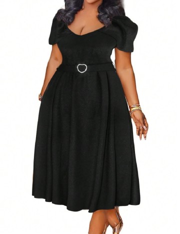 Rochie medie SHEIN CURVE, negru