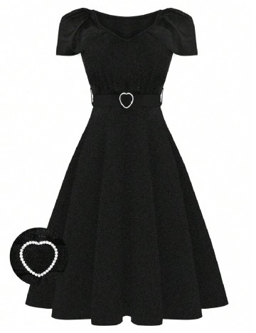 Rochie medie SHEIN CURVE, negru