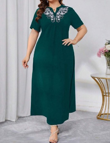 Rochie lunga Emery Rose Curve, verde