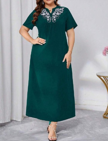 Rochie lunga Emery Rose Curve, verde