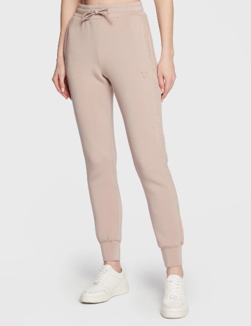 Pantaloni Guess, roz pal