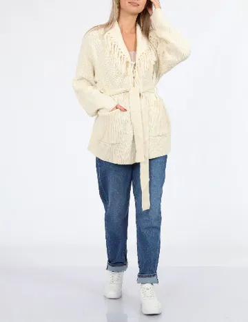 Cardigan Guess, ecru Alb