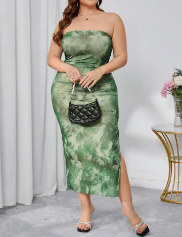 Rochie medie SHEIN CURVE, verde Verde