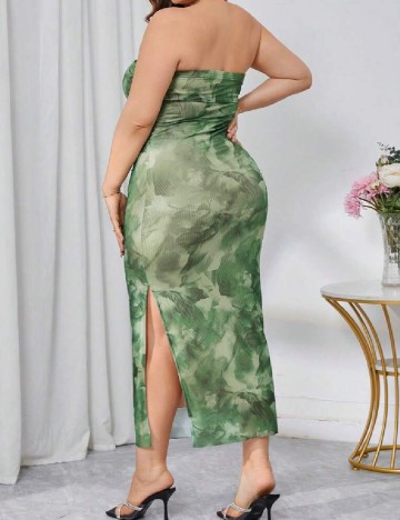 Rochie medie SHEIN CURVE, verde