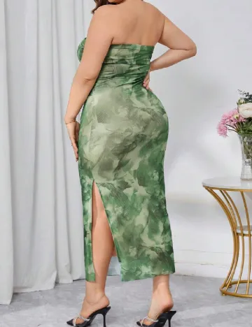 Rochie medie SHEIN CURVE, verde Verde