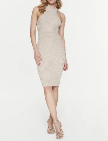 Rochie scurta Guess, bej Crem