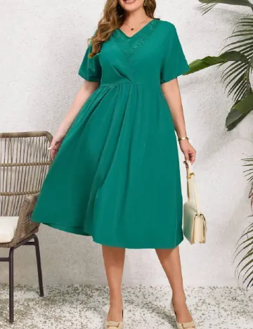 Rochie medie Emery Rose Curve, verde Verde