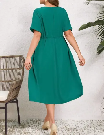 Rochie medie Emery Rose Curve, verde Verde