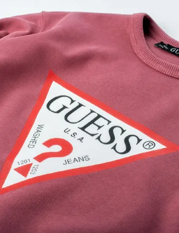 Bluza Guess, roz pudra inchis Roz