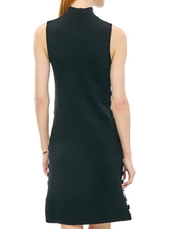 Rochie scurta Guess, alb/negru