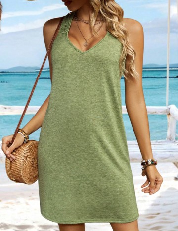 Rochie scurta SHEIN, verde