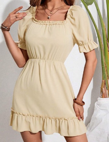 Rochie scurta SHEIN, crem