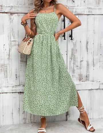 Rochie lunga SHEIN, verde Verde