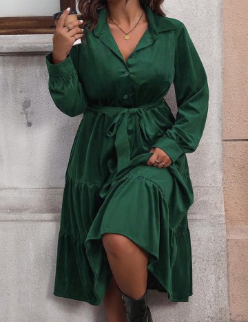 Rochie medie SHEIN CURVE, verde