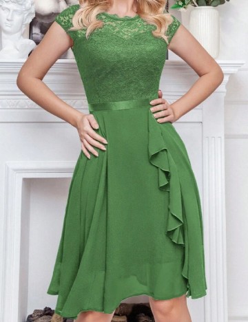 Rochie scurta Miusol, verde