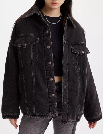 Jacheta Oversize Levi S, negru