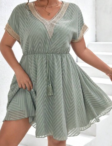 Rochie scurta SHEIN CURVE, verde