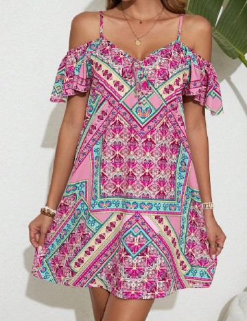 Rochie scurta SHEIN, roz